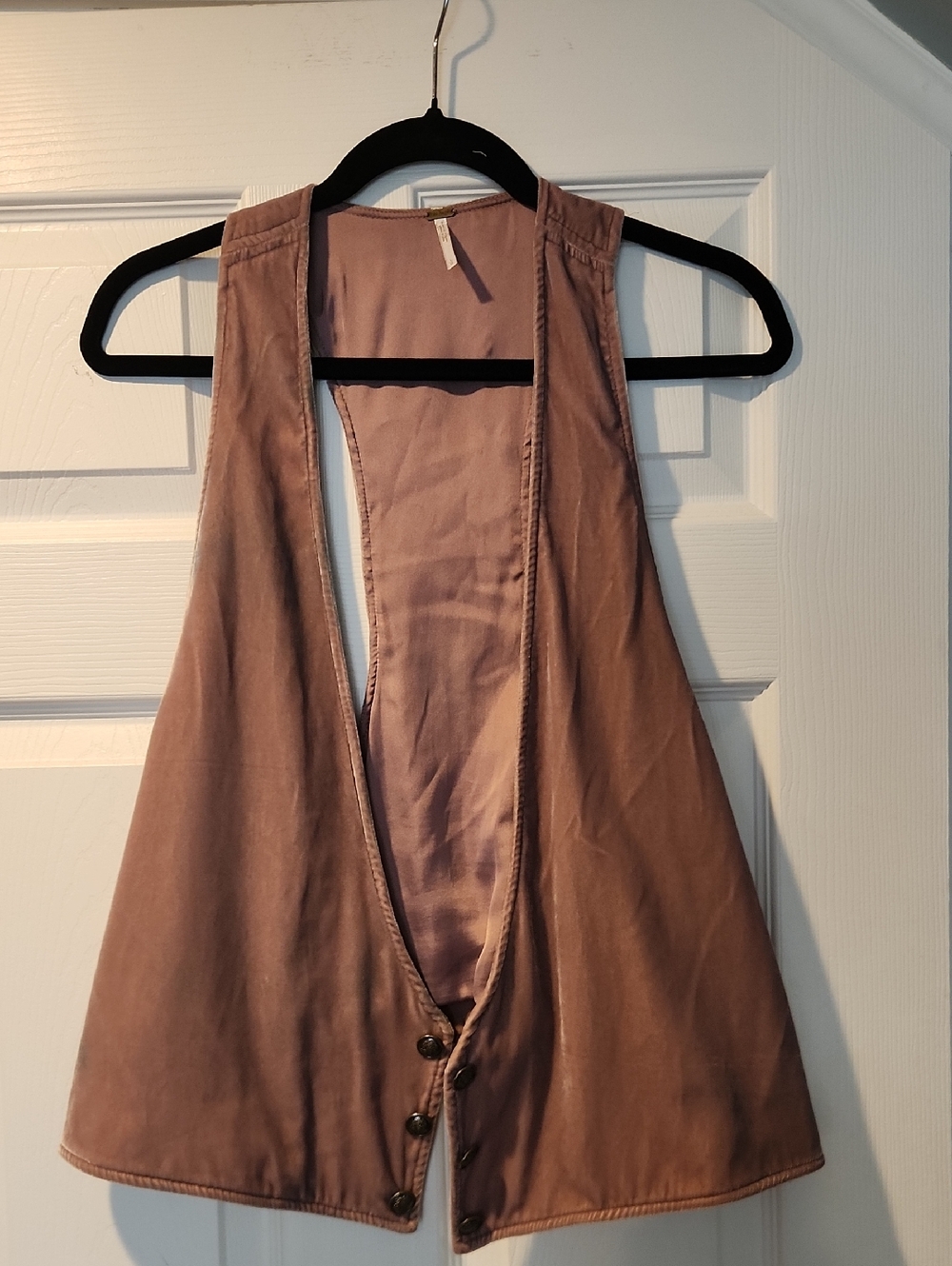 Free People Mauve Brown Open Vest